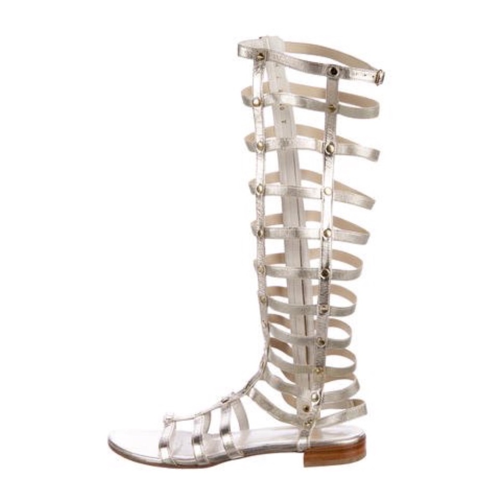 Stuart Weitzman gladiator metallic sandals